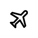 创意黑色飞机LOGO图标设计矢量图片