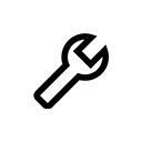 创意黑色扳手LOGO图标设计矢量图片