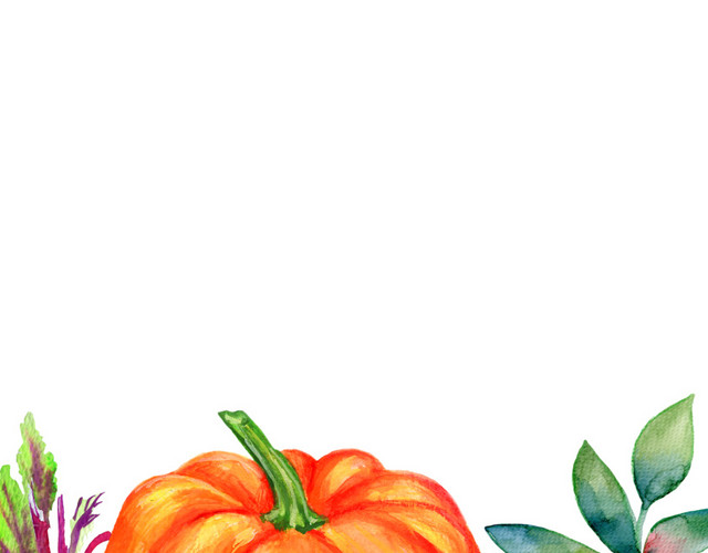 彩色手绘蔬菜水彩插画