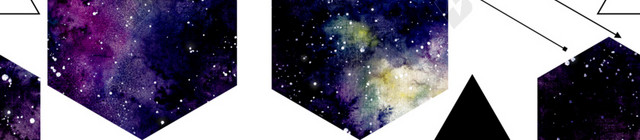 彩色星空几何六边形背景素材