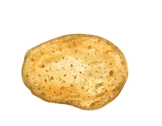 黄色土豆手绘素材