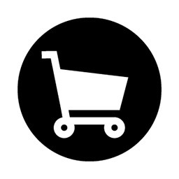 圆形购物车矢量图标