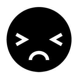 黑色愤怒表情