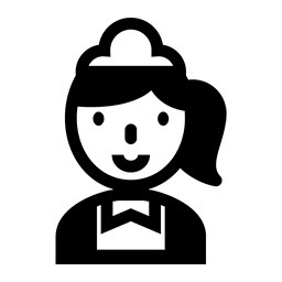 卡通女服务员