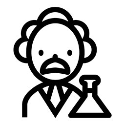 卡通科学家头像矢量图