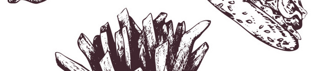 汉堡包素描素材