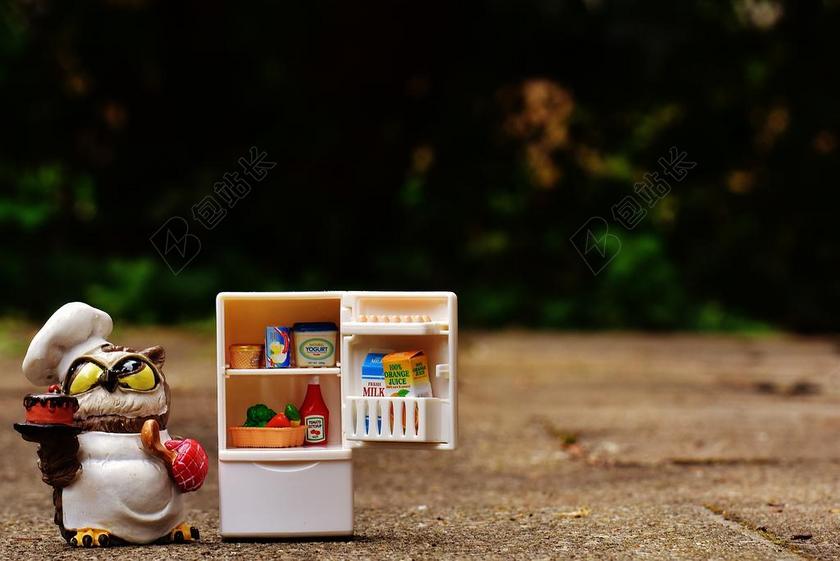 广告时尚猫头鹰厨师背景图片