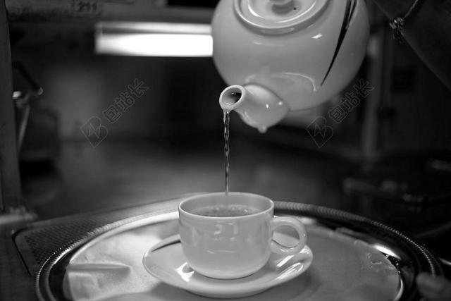 餐饮复古茶具品茶背景图片