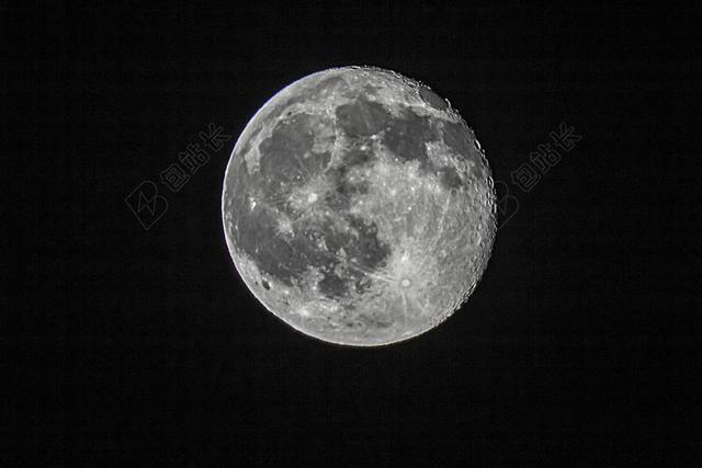 黑白宇宙太空中的月球背景图片