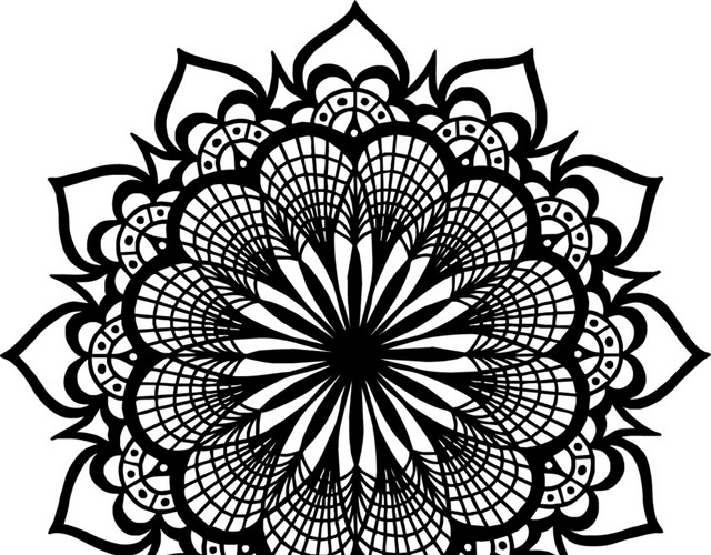 黑白欧式花纹图案图标