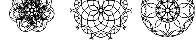 黑白欧式花纹图案图标