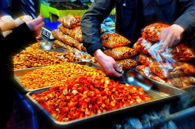 餐饮清西安自助餐美食背景图片