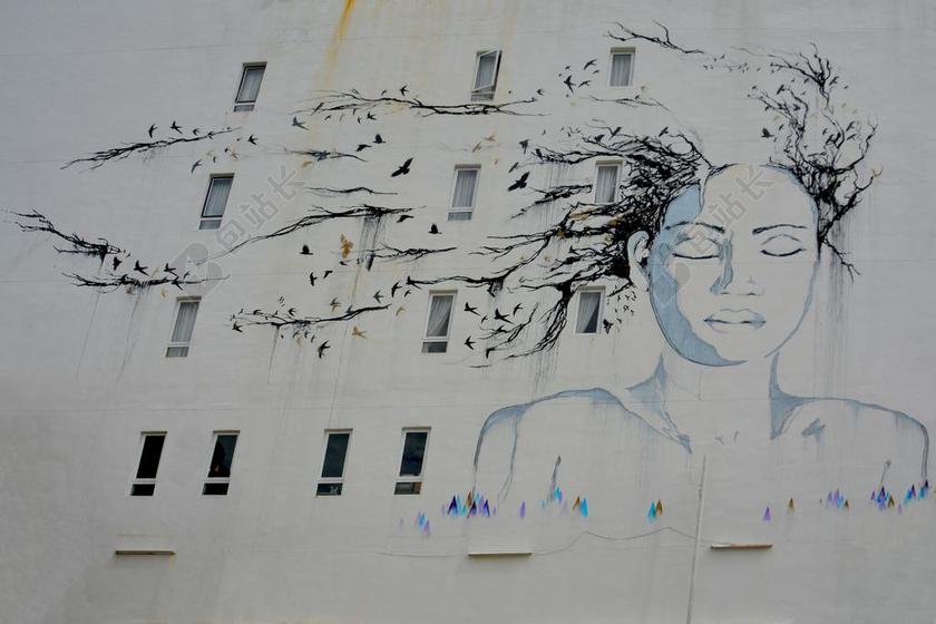 街头艺术涂鸦背景图片