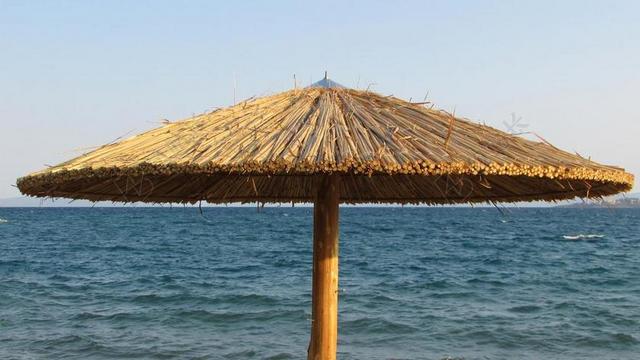 伞 海滩 海 夏天 假期 度假 放松 旅游 休闲 希腊
