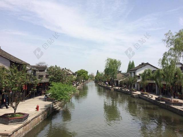 清新西塘古镇建筑背景图片