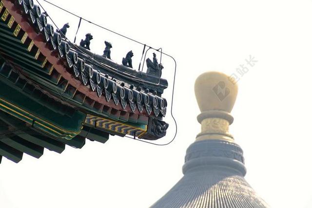 建筑时尚屋顶中国龙背景图片