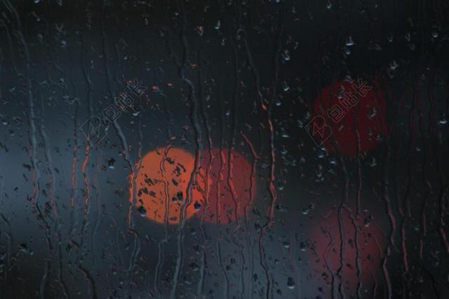 唯美玻璃雨景背景图片