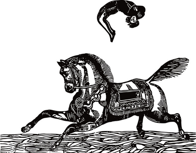马插画矢量素材