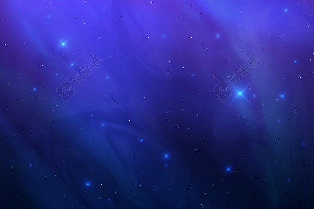 蓝色梦幻星空矢量素材