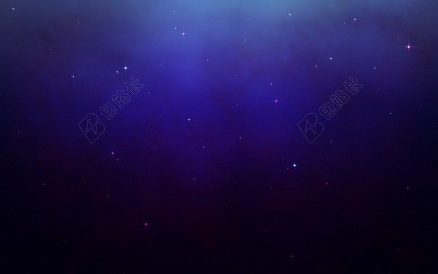 蓝色梦幻星空矢量素材