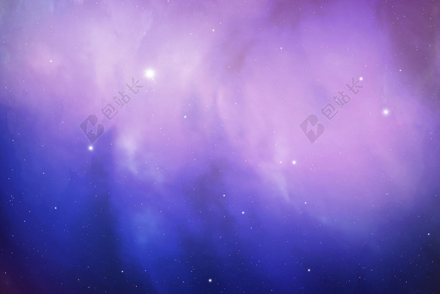 蓝色梦幻星空矢量素材