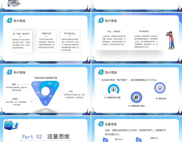 简约风互联网思维培训课件PPT模板