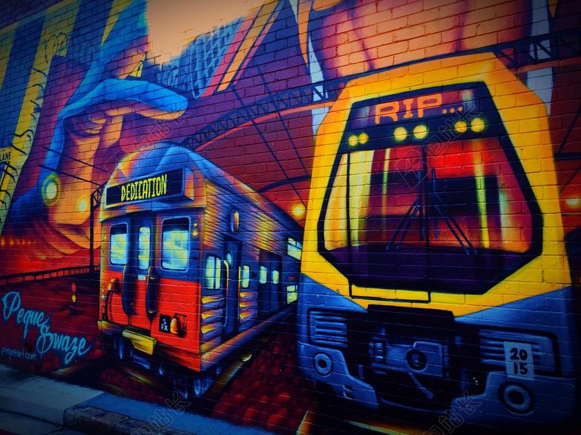 街头艺术 城市 涂鸦 墙 艺术 电车