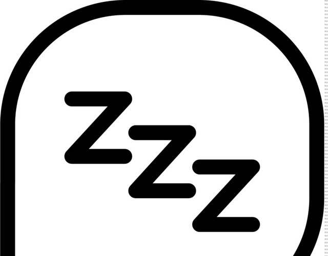 黑色卡通睡眠气泡线条扁平图标
