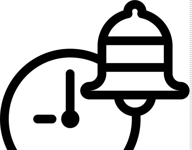 黑色卡通计时器线条扁平图标