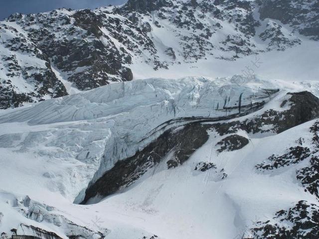 自然冰川山脉背景图片