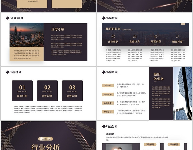黑金大气商务企业项目商业计划书PPT
