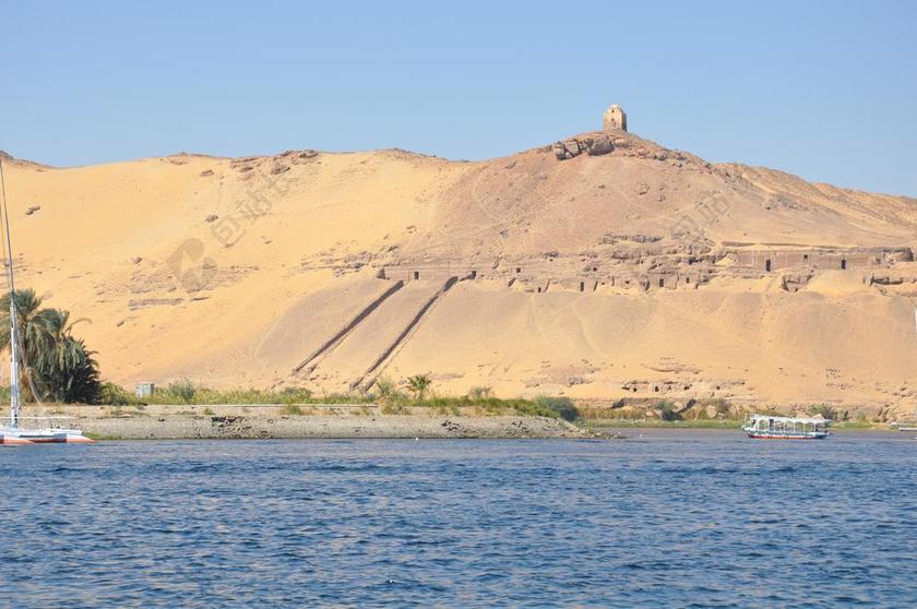 沙漠 尼罗河 埃及 阿斯旺 河 景观 砂 沙丘