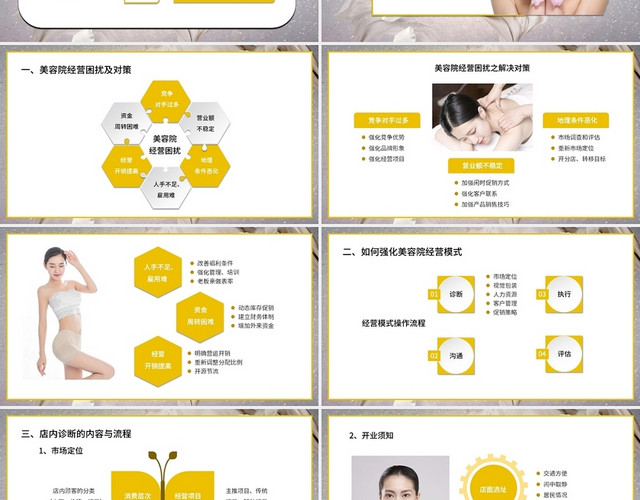 彩色水彩简约商务美容院360度经营宝典企业培训PPT课件