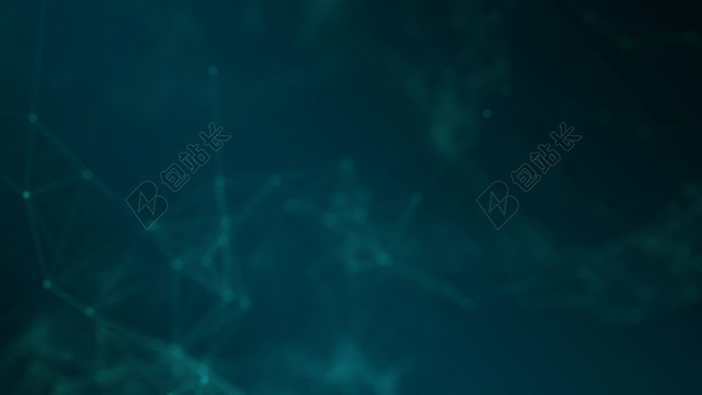 蓝色几何节点抽象网络科技背景