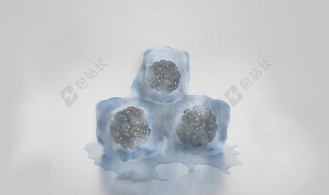设计冰冻的水果图案背景图片
