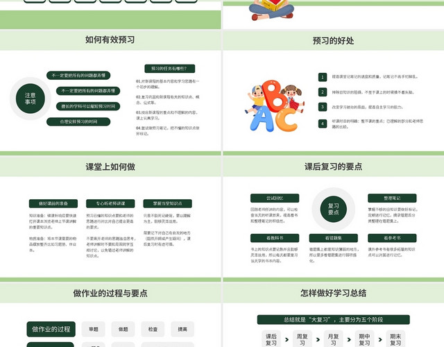 卡通黑板风找到正确方法提升学习效率培训PPT模板