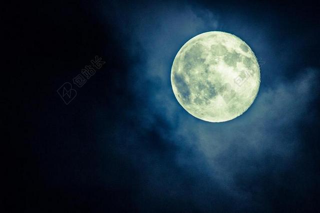 月亮 夜晚的天空 满月