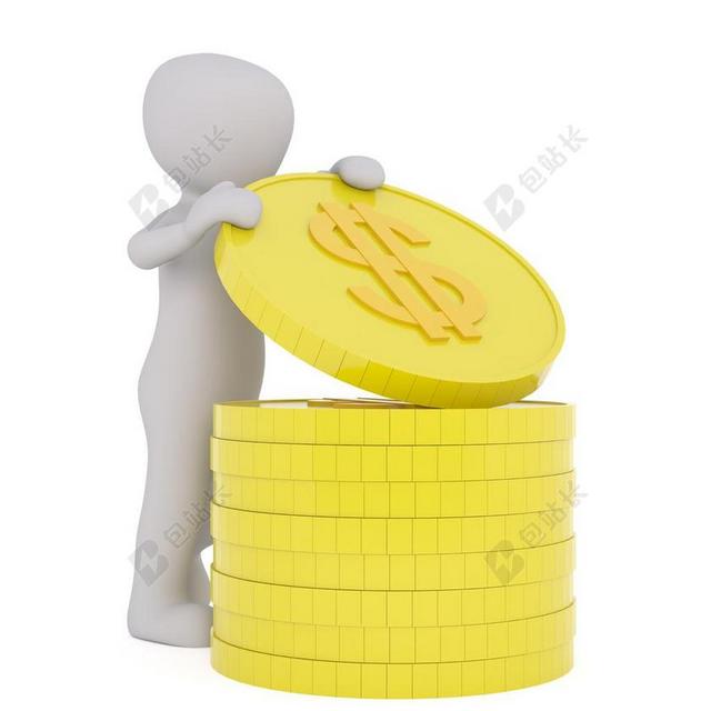 互联网商务3D公仔拿着货比宣传背景图片