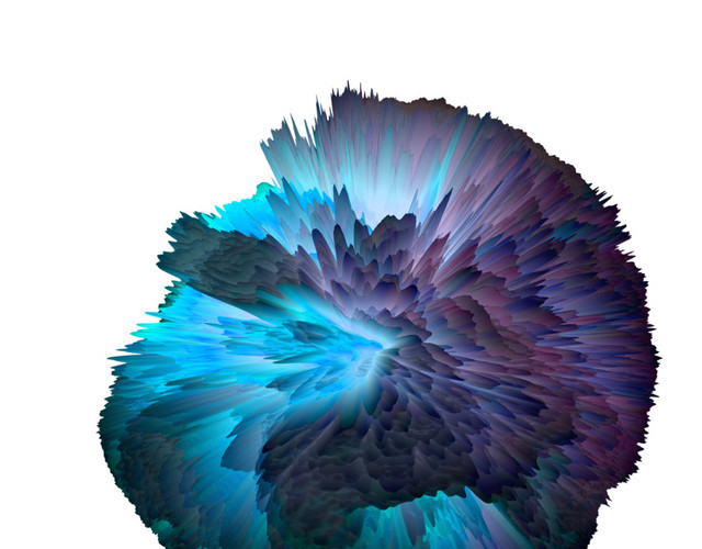 震撼抽象宇宙大爆炸3D星体透明PNG素材