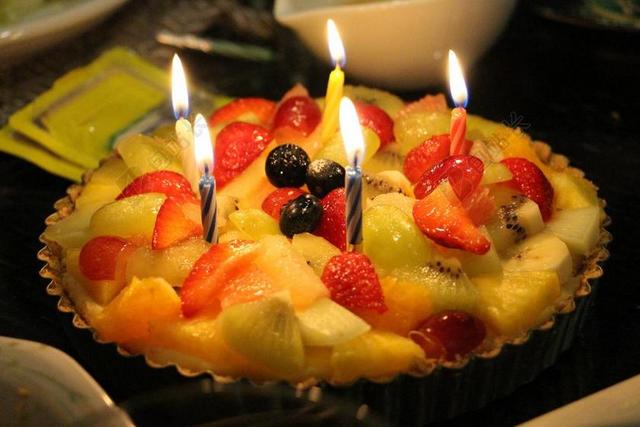 唯美生日蛋糕背景图片