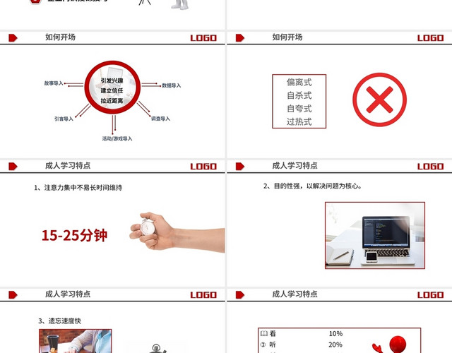 红色简约企业内部讲师培训PPT模板