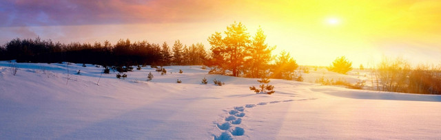冬天雪景BANNER创意设计