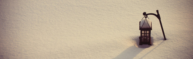 冬天雪灯BANNER创意设计