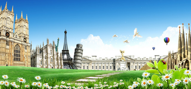 韩国校园主题背景BANNER