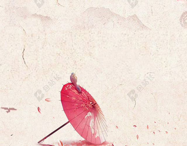 唯美古风三生三世十里桃花爱情H5背景素材