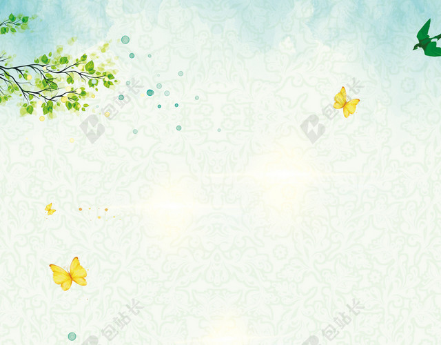 3.12植树节绿色家园海报背景素材