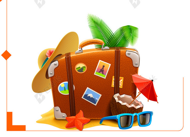 清新夏日暑你会玩旅行海报设计