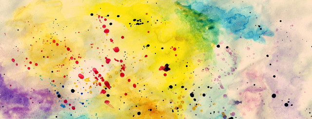涂鸦水彩墨点背景BANNER