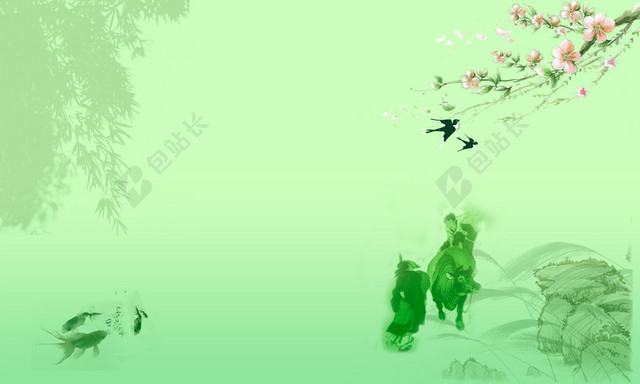 暖春清明 清明盛惠海报背景素材