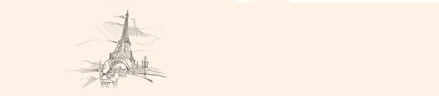 简约素描埃菲尔铁塔背景BANNER